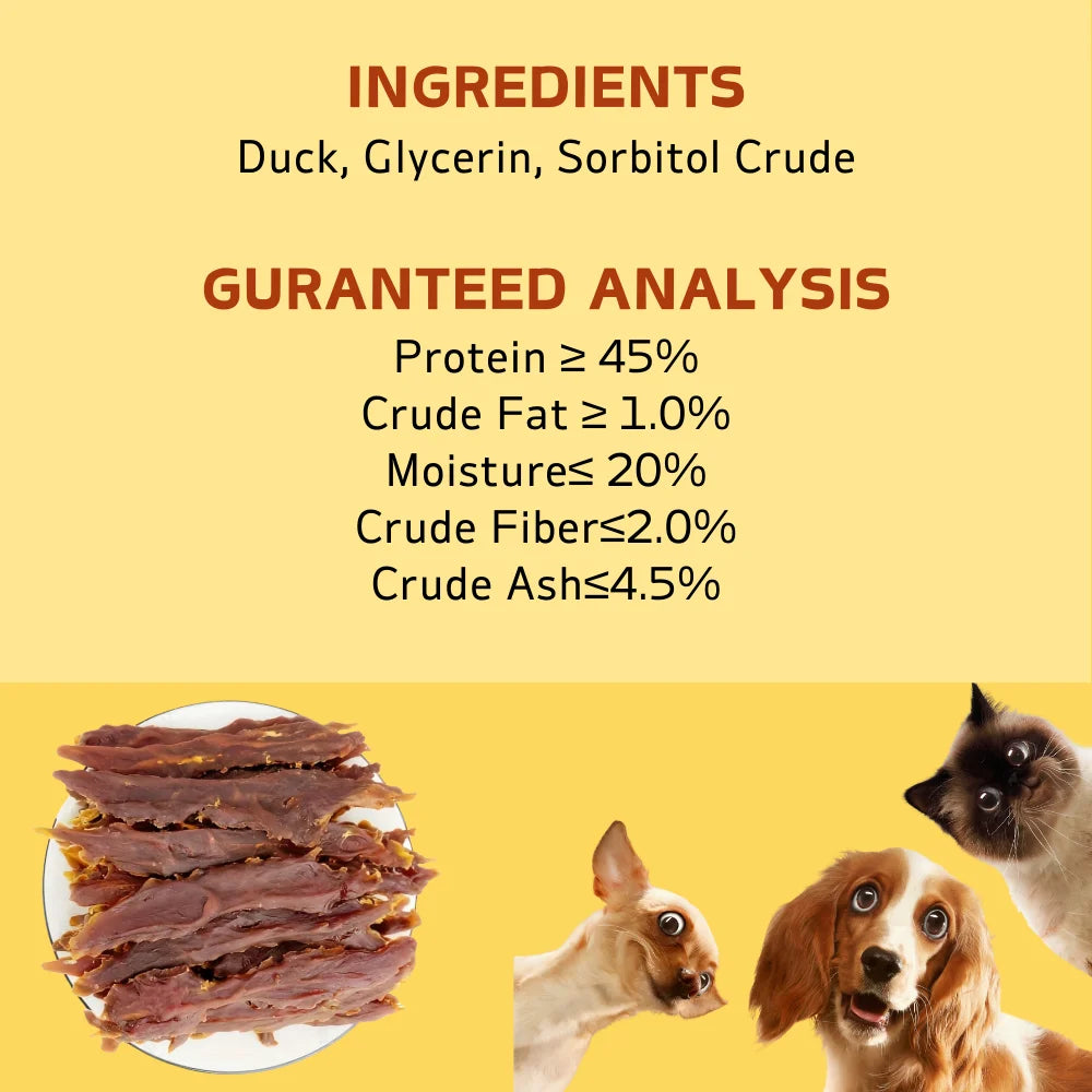 200g/400g(7.05oz/14.1oz) Duck Jerky Dog Treats