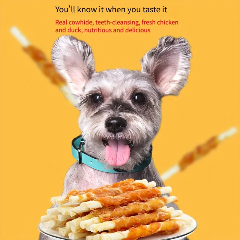 100g/400g(3.53oz/14.11oz) Chicken Wrapped Rawhide Sticks