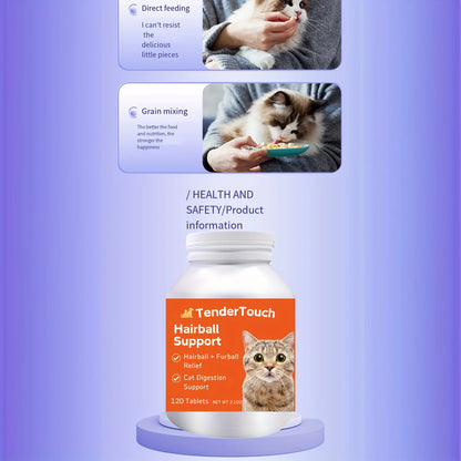 3-Pack(3 x 200 Count) Hairball, Aid Supplement for Cats