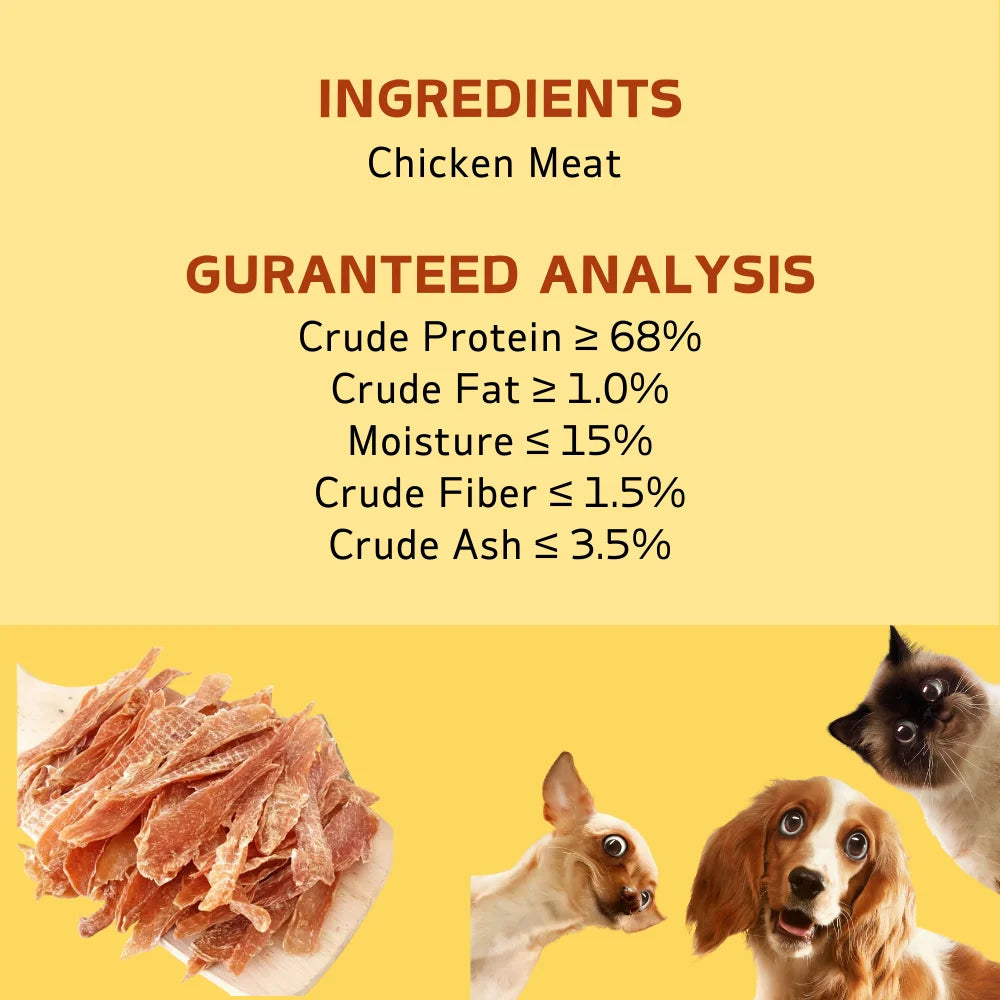 150g/5.29oz  Chicken Jerky and Duck Jerky Dog Treats