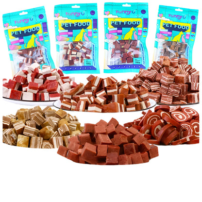 100g/3.53oz Beef And Meat Cubes Dog Treats