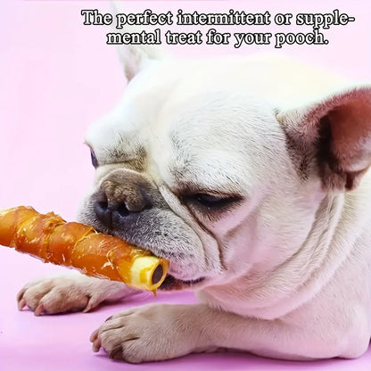 150g/5.29oz  Chicken Wrapped Cowhide Chocolate Stick