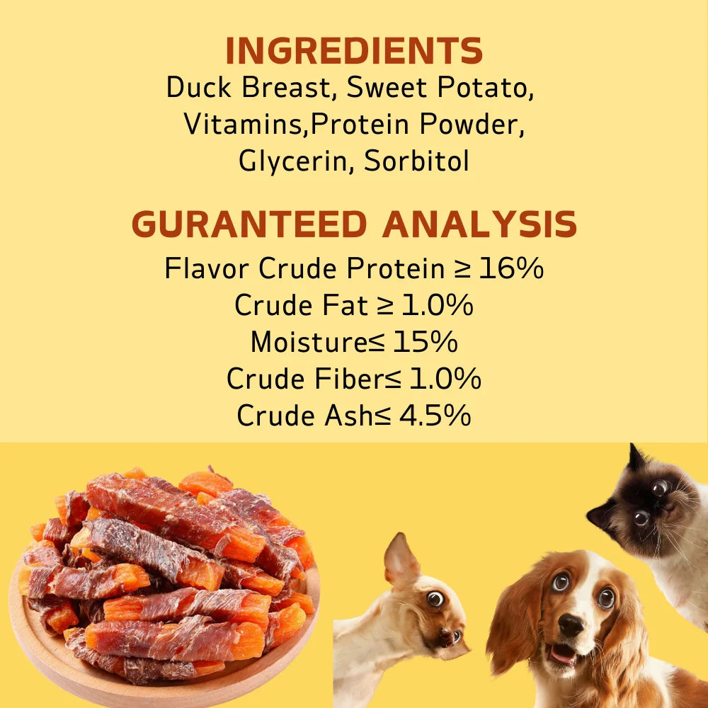 (4 x 200g/7.05oz)  Duck Wrapped Sweet Potato, Dog Treats