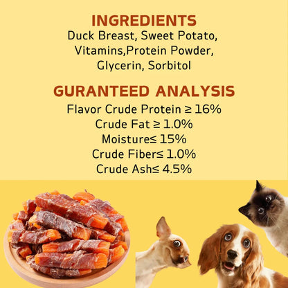 (4 x 200g/7.05oz)  Duck Wrapped Sweet Potato, Dog Treats