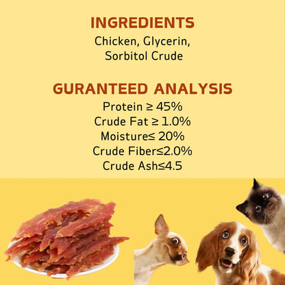 2-Pack(2 x 200g/7.05oz)Chicken Jerky Treats