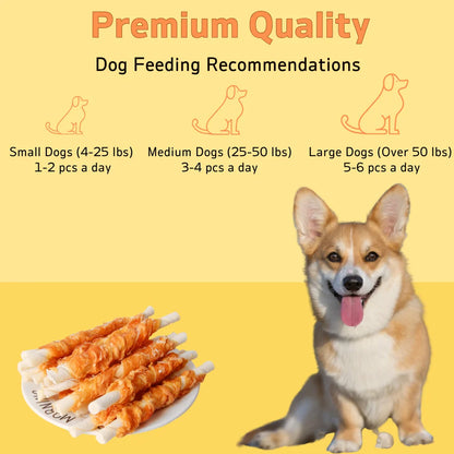 100g/400g(3.53oz/14.11oz) Chicken Wrapped Rawhide Sticks